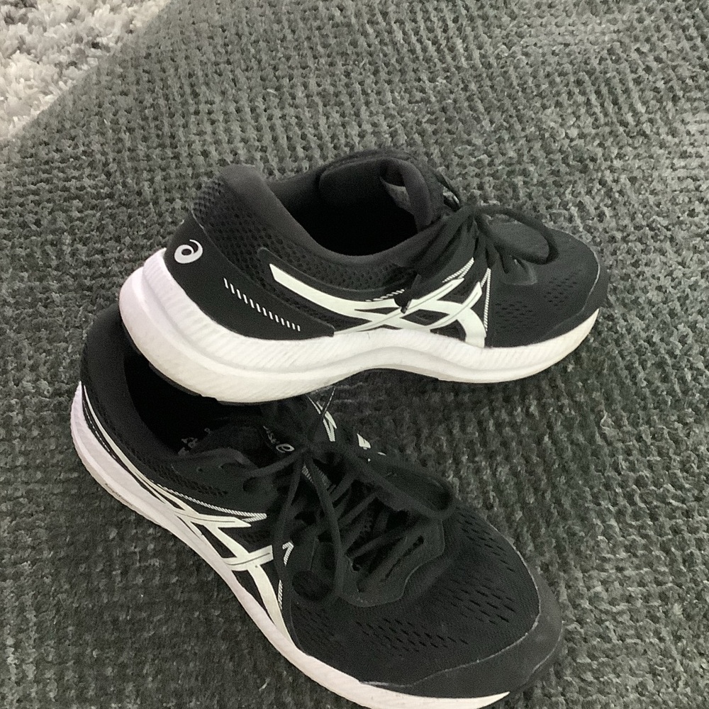 ASICS Black and White Running Sneakers